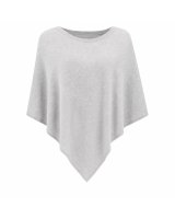 Poncho en cachemire Gris clair