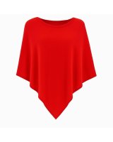 Poncho en cachemire Rouge
