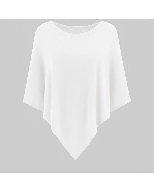 Poncho Naturel en cachemire