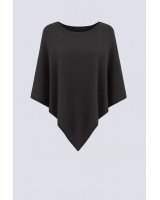Poncho Anthracite en cachemire