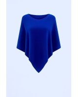 Poncho Bleu Electrique en cachemire