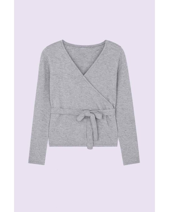 Cache coeur en cachemire Gris clair