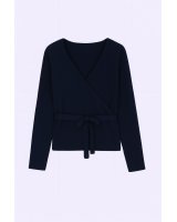 Cache-cœur cachemire bleu marine femme | Hermine de Pashmina