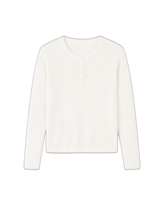 Pull tunisien en cachemire blanc