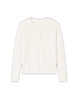 Pull tunisien en cachemire blanc