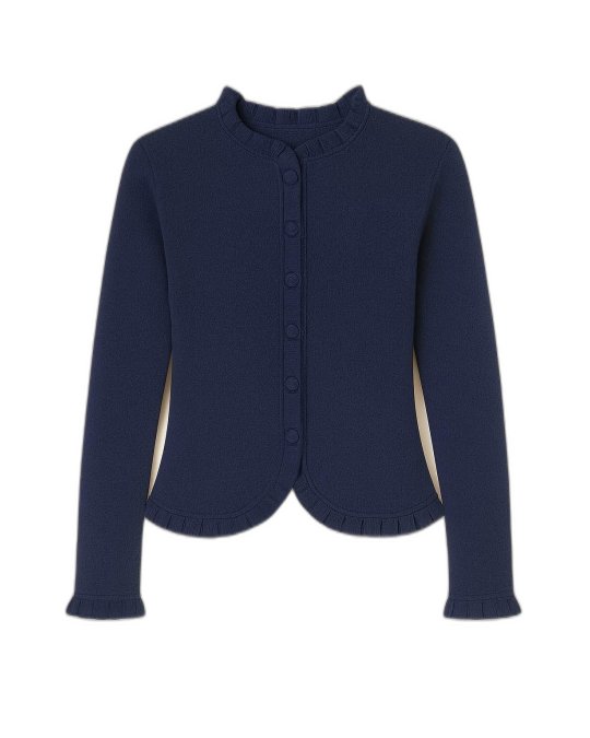 Cardigan Godron Bleu marine