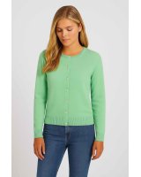 Cardigan en cachemire vert paradis pour femme