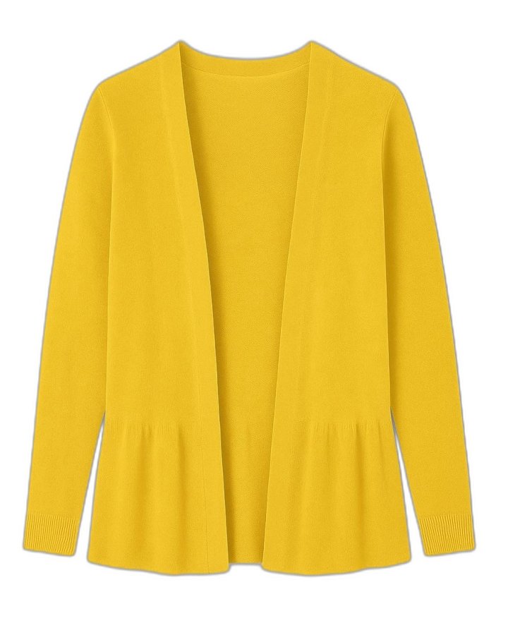 Gilet Froufrou en cachemire Jaune chiné pour femme