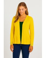 Gilet Froufrou en cachemire Jaune chiné pour femme