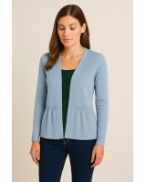 Gilet Froufrou en cachemire Bleu glacier pour femme