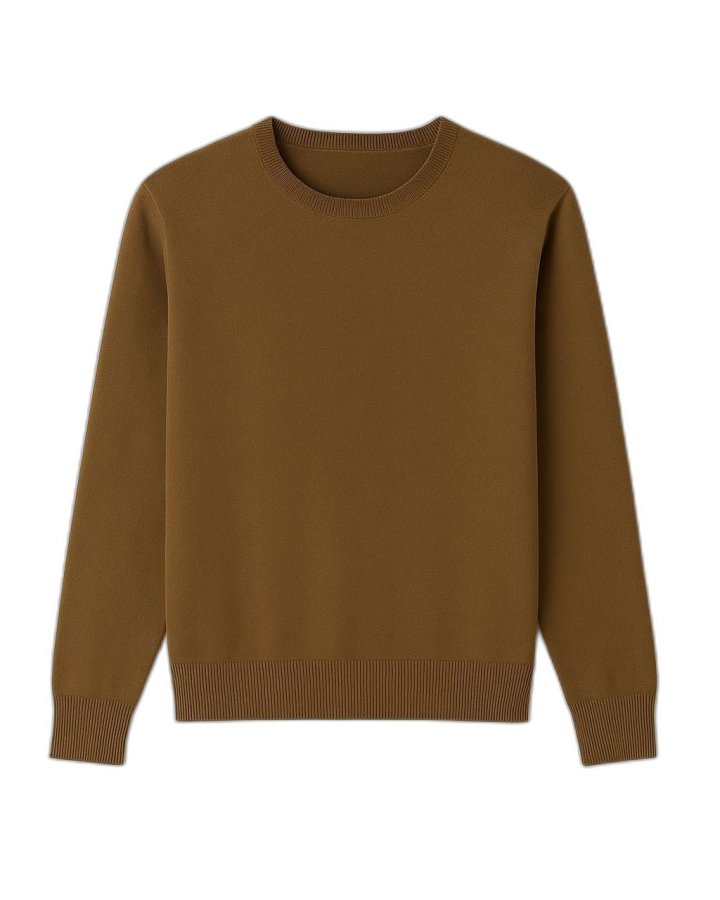 Pull col rond en cachemire Café pour homme