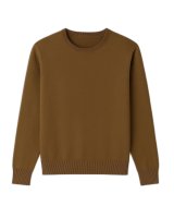 Pull col rond en cachemire Café pour homme