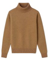 Pull col roulé en cachemire Homme Café