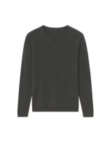 Pull tunisien en cachemire gris anthracite