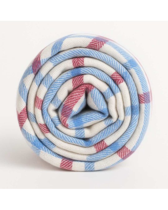 Pashmina Himalayan en Cachemire Bleu et rouge