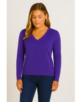 Pull col en V cachemire Wisteria | Hermine de Pashmina