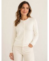 Cardigan en cachemire blanc pour femme