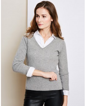 Pull col V en cachemire pour femme : Comment le choisir pour un cadeau parfait Hermine de Pashmina